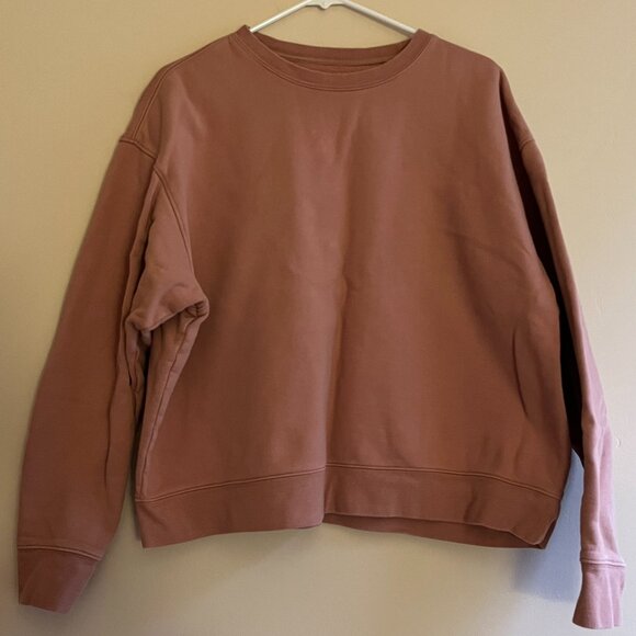 Girlfriend Collective 50/50 Birch Sweatshirt Crewneck Pullover Lounge sporty - Picture 1 of 14